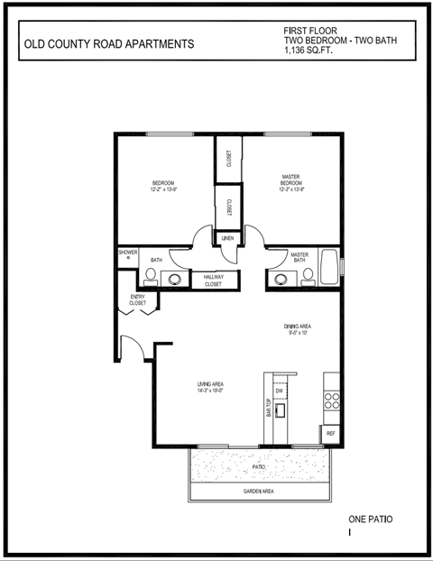 Old County Road 2 Bed 2 Bath 1136 square feet